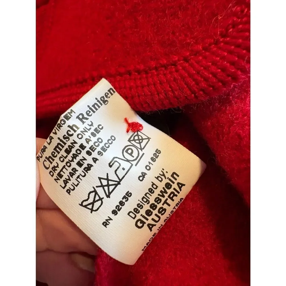 Giesswein Boiled Wool Jacket Cardigan Sweater Blazer US 10